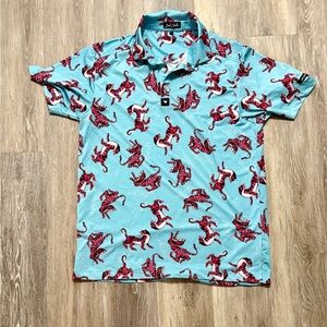 Blue Tiger Bad Birdie Men's Golf Shirt
